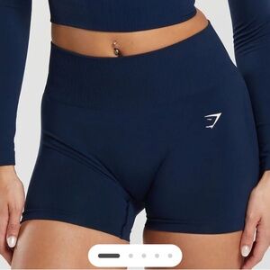 Gymshark Navy Blue Seamless Biker Shorts